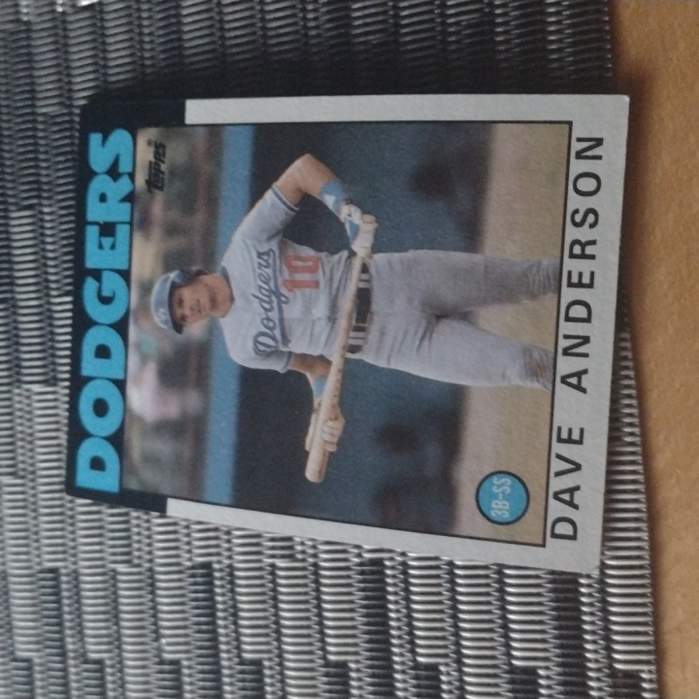 Topps Dave Anderson dodgers baseball card